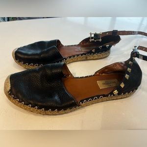 Valentino black rockstud sandals